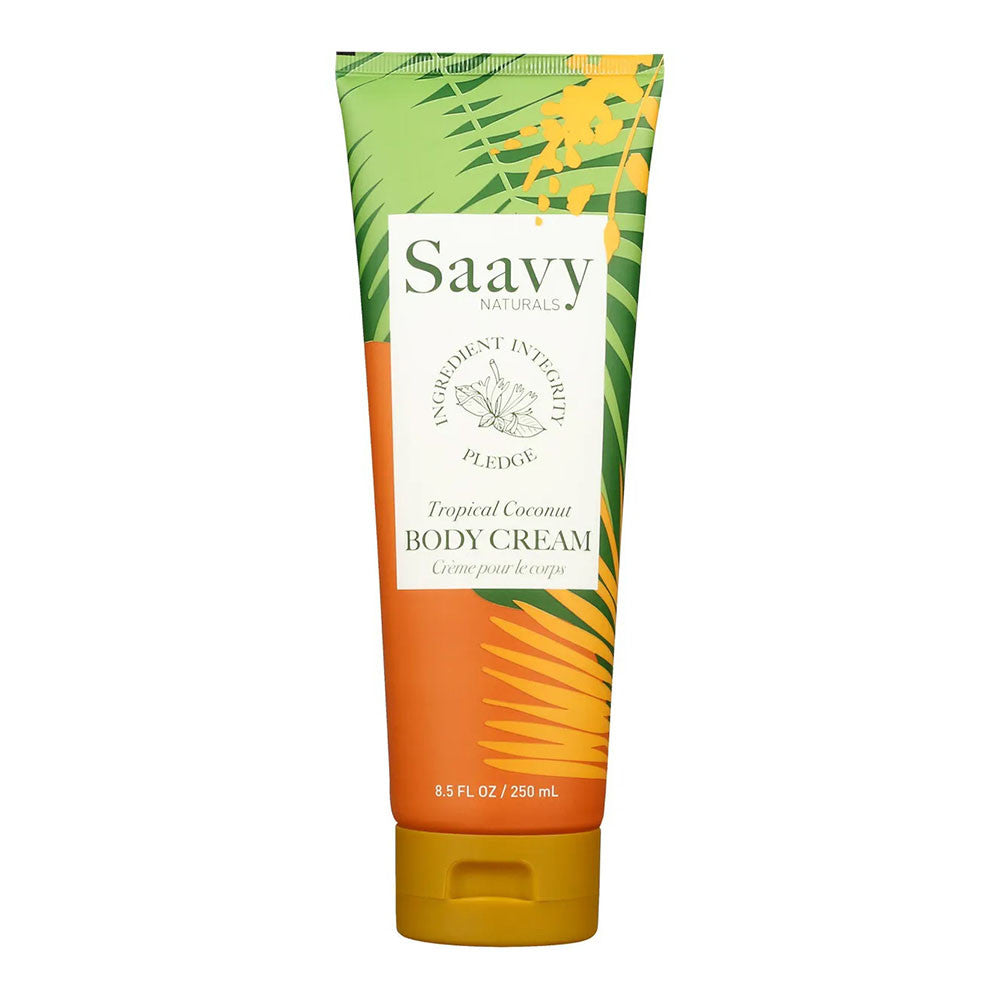 Saavy Naturals Body Cream, Tropical Coconut, 8.5 Oz